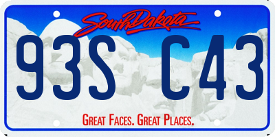 SD license plate 93SC43
