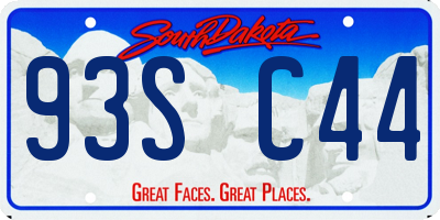 SD license plate 93SC44