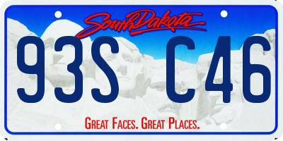 SD license plate 93SC46