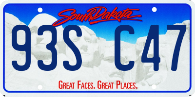 SD license plate 93SC47