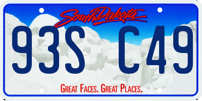 SD license plate 93SC49