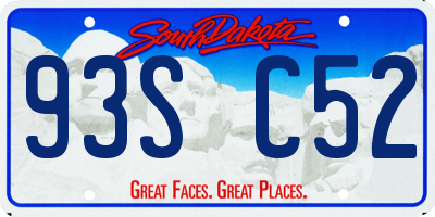 SD license plate 93SC52