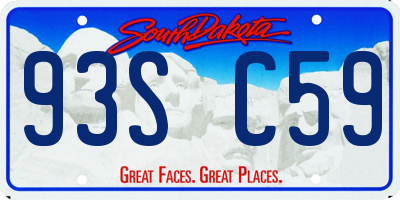 SD license plate 93SC59