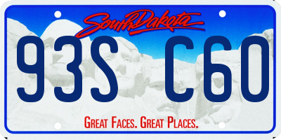 SD license plate 93SC60