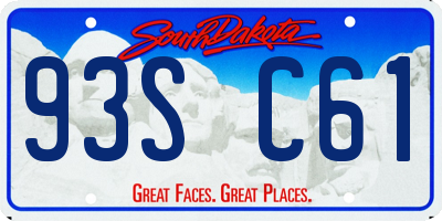 SD license plate 93SC61