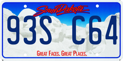 SD license plate 93SC64