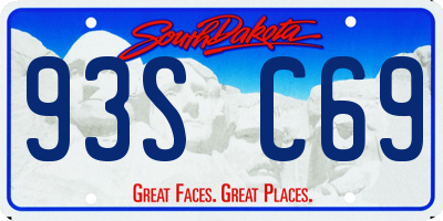 SD license plate 93SC69