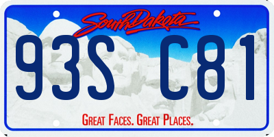 SD license plate 93SC81