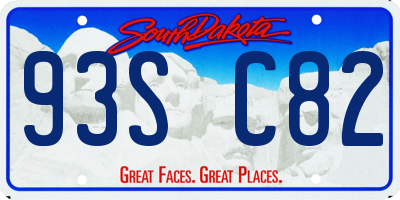 SD license plate 93SC82