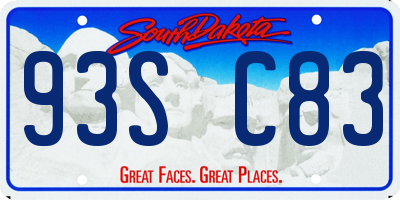 SD license plate 93SC83