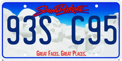SD license plate 93SC95