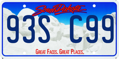 SD license plate 93SC99