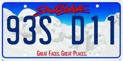 SD license plate 93SD11