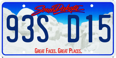 SD license plate 93SD15