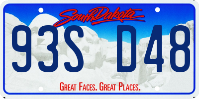SD license plate 93SD48