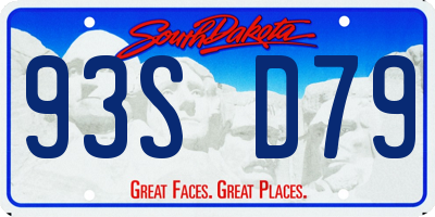 SD license plate 93SD79