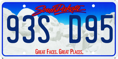 SD license plate 93SD95
