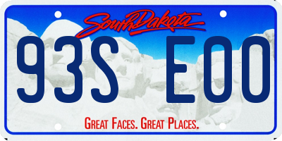 SD license plate 93SE00