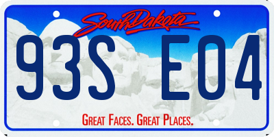 SD license plate 93SE04