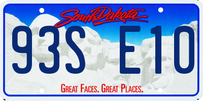 SD license plate 93SE10