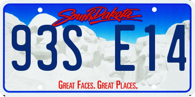 SD license plate 93SE14