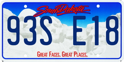 SD license plate 93SE18