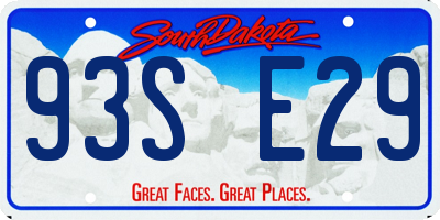 SD license plate 93SE29