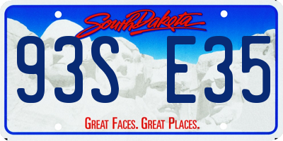 SD license plate 93SE35