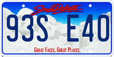 SD license plate 93SE40