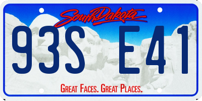 SD license plate 93SE41