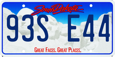 SD license plate 93SE44