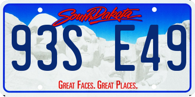 SD license plate 93SE49
