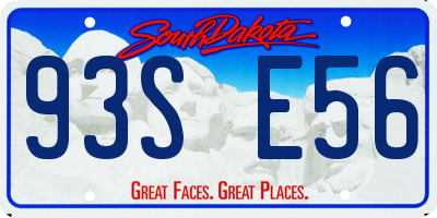 SD license plate 93SE56