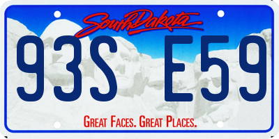 SD license plate 93SE59