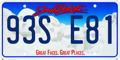 SD license plate 93SE81