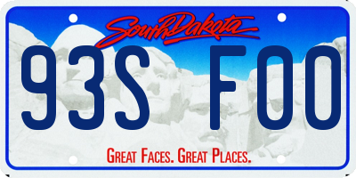 SD license plate 93SF00