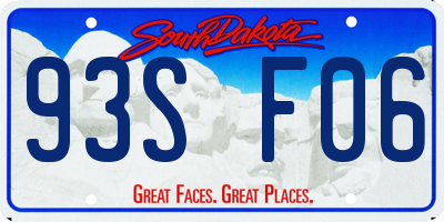SD license plate 93SF06