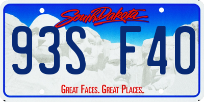 SD license plate 93SF40