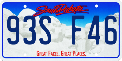 SD license plate 93SF46