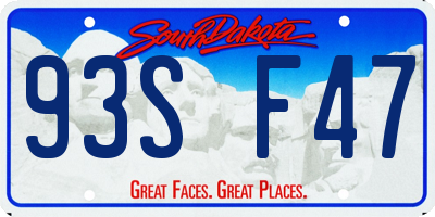 SD license plate 93SF47