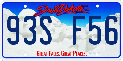SD license plate 93SF56
