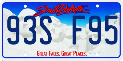 SD license plate 93SF95