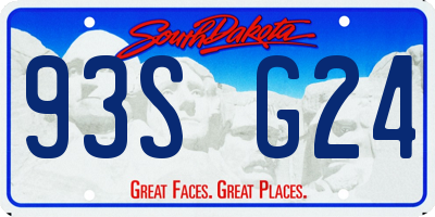 SD license plate 93SG24