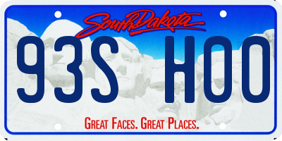 SD license plate 93SH00