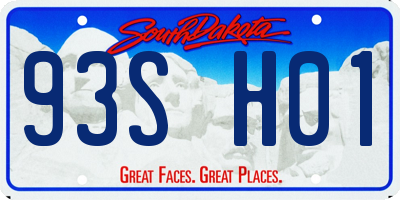 SD license plate 93SH01