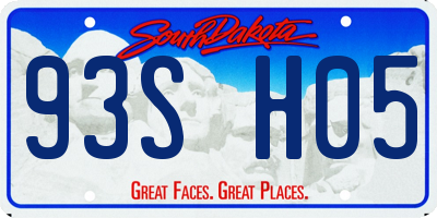SD license plate 93SH05