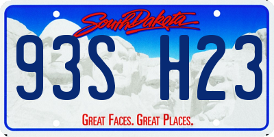 SD license plate 93SH23