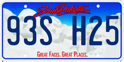 SD license plate 93SH25