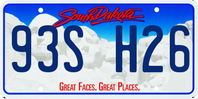 SD license plate 93SH26