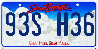 SD license plate 93SH36